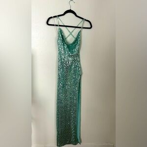 Brand new blue Sequin gown🧜‍♀️